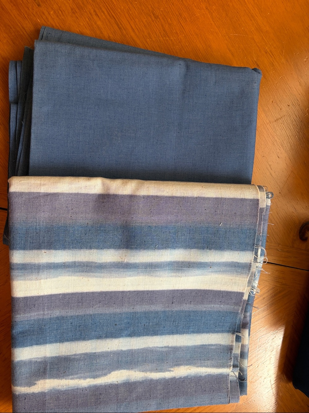 Fabric Set, 44”x140”+44”x90” Navy&Blue Cotton Blend